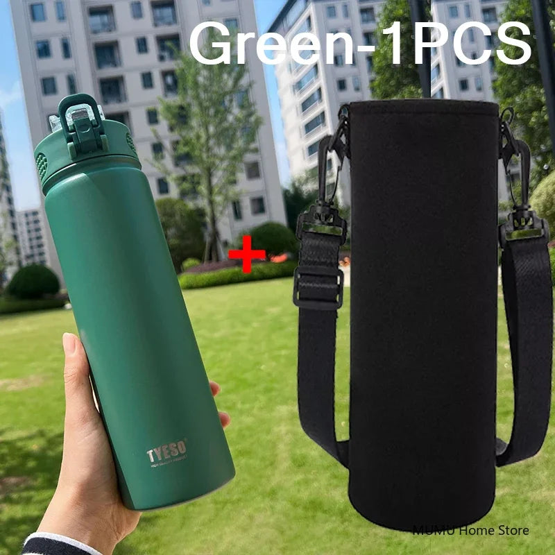 Stainless Steel Insulated Water Bottle with Straw - 600/750ML