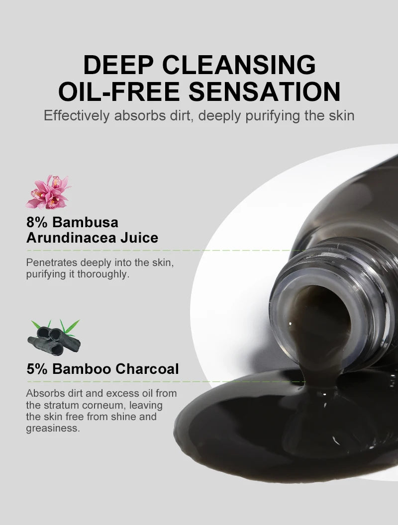 Bamboo Charcoal Face Serum | Oil Control & Pore Shrinkage
