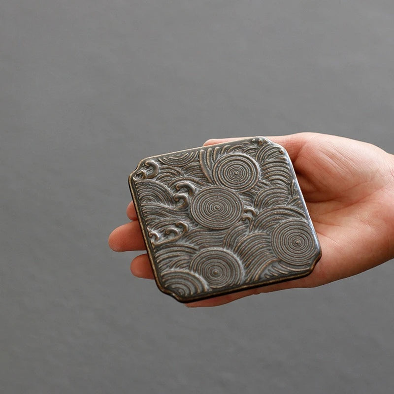 Ceramic Teacup Coaster | Elegant Tea Ceremony Accessories