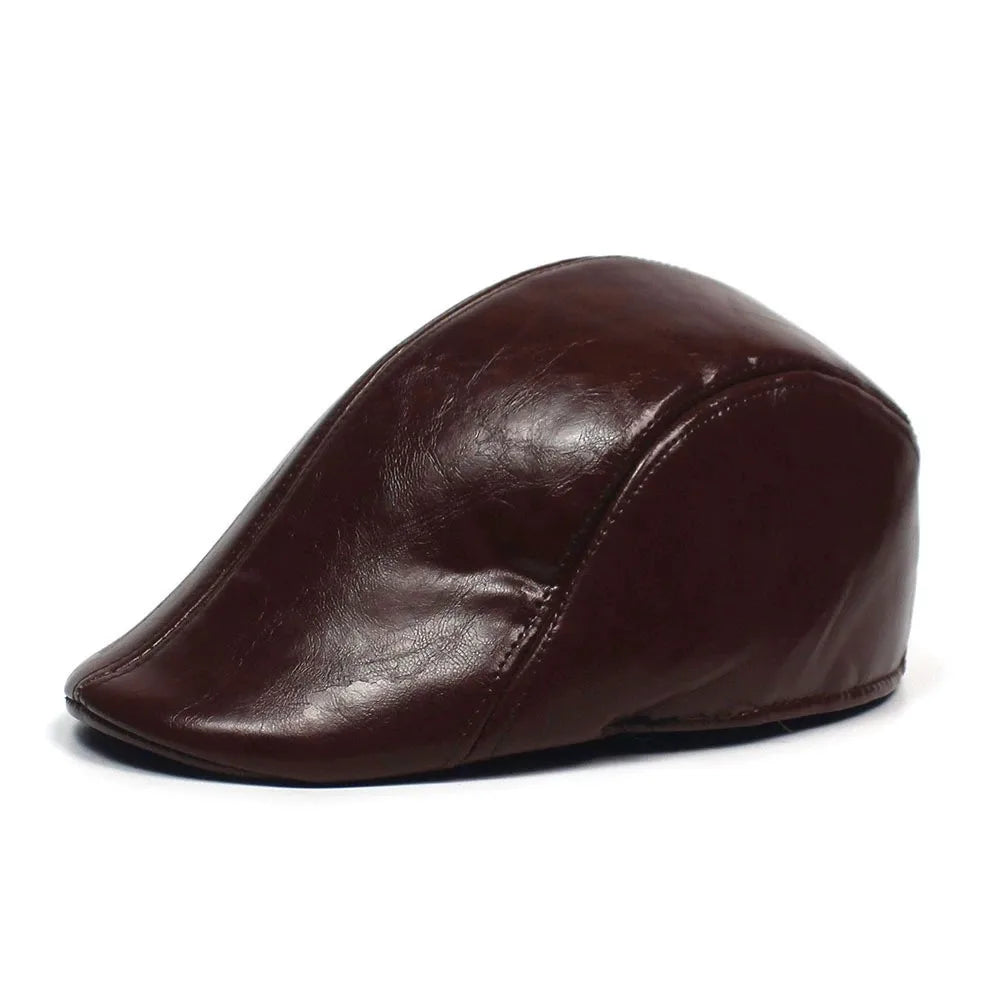 Men's Winter Beret Cap | Warm Plaid Military Hat for Casual Wear