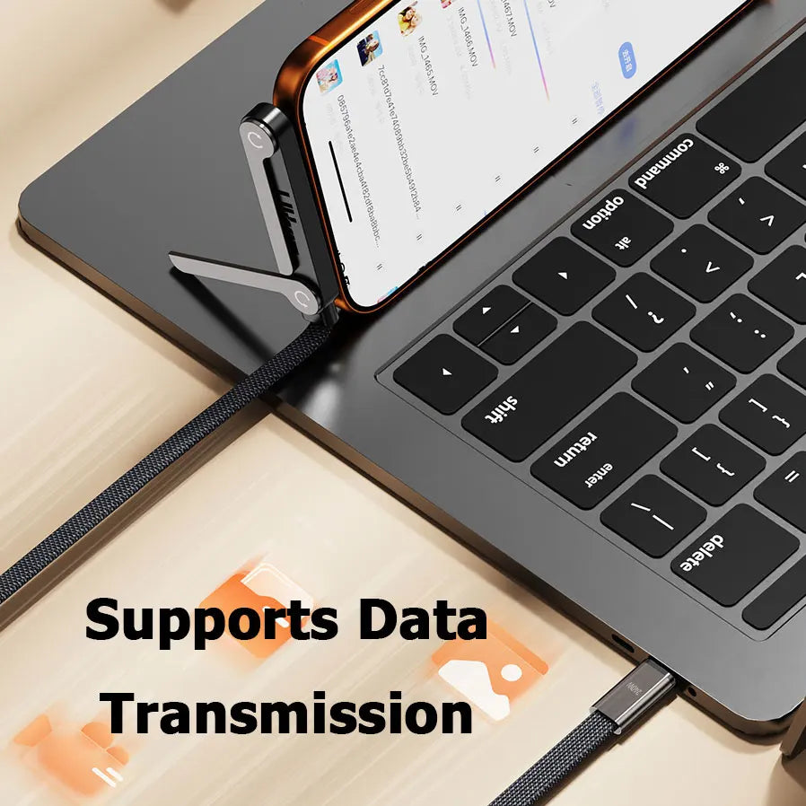 1.5m Foldable Fast Charging Cable & Phone Holder | Ultra-Fast Data
