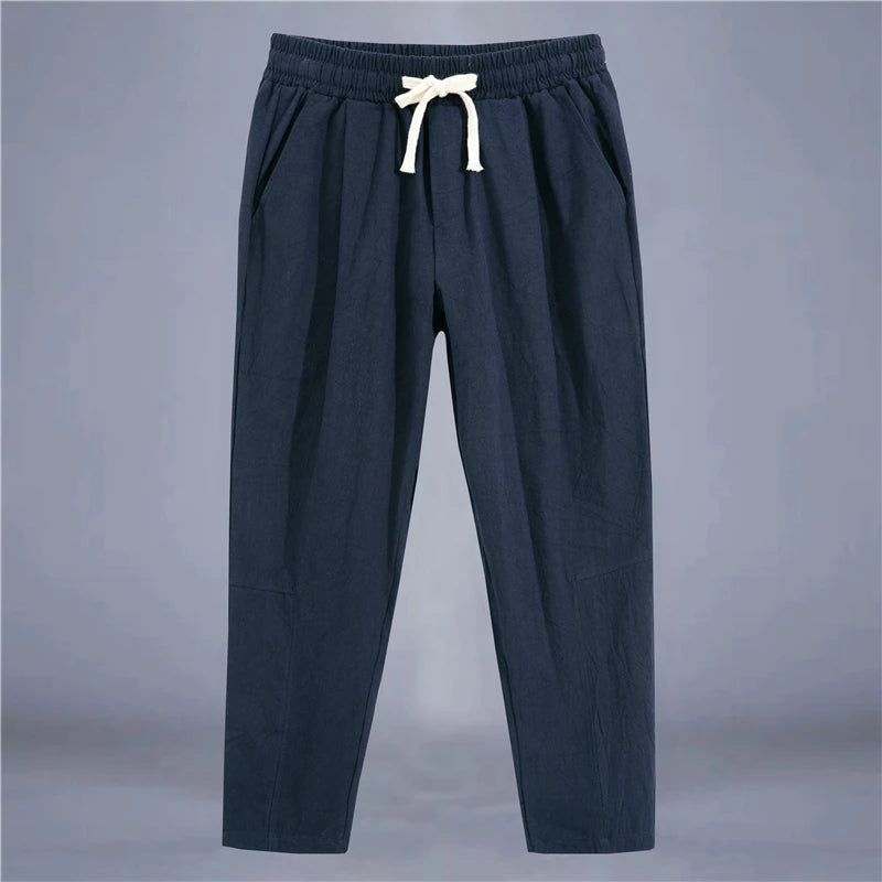 Men's Casual Cotton Linen Trousers | Breathable Stylish Pants
