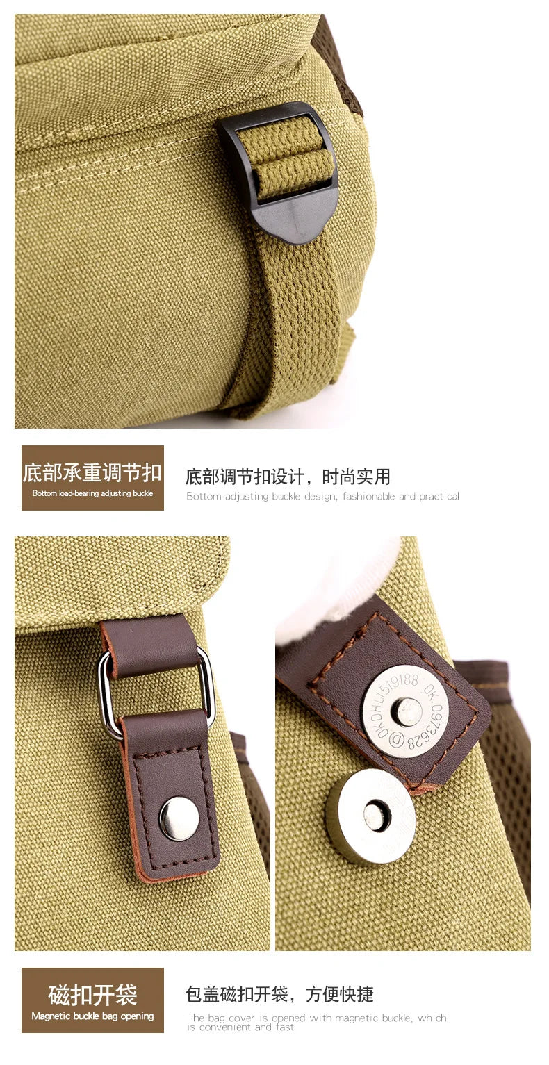 Multifunctional Canvas Chest Bag | Sleek Travel Companion