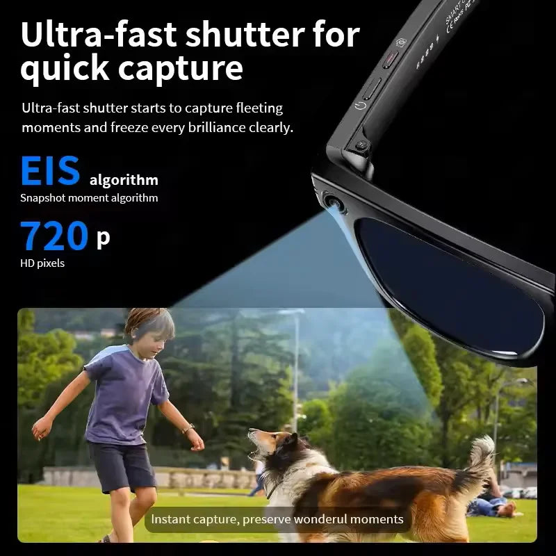 AI Smart Glasses with HD Camera & Language Translation | Versatile Smart Sunglasses