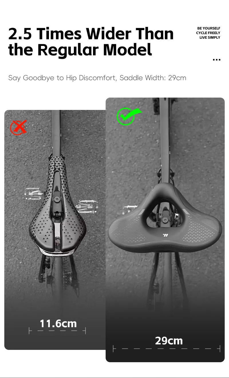 High-Elastic Shock-Absorbing Bicycle Saddle | Comfortable Bike Seat