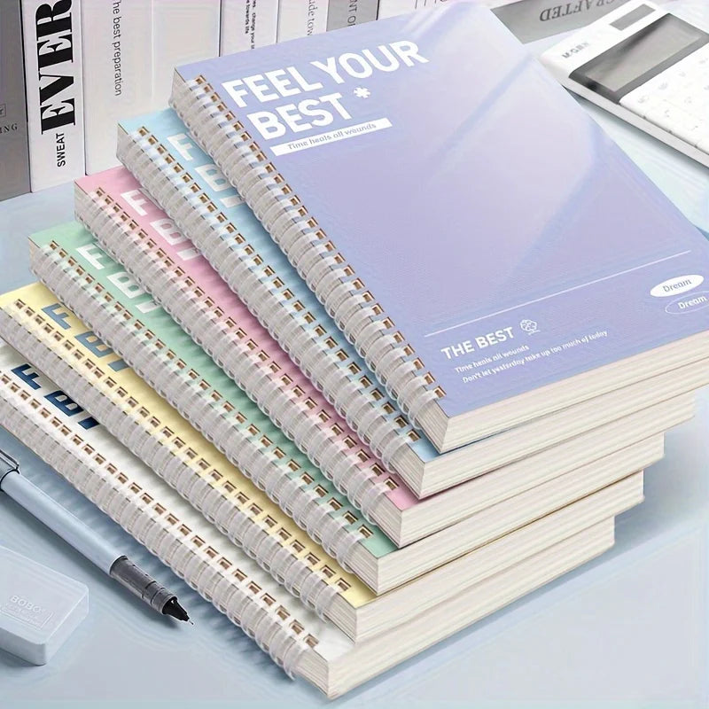Thickened A5 Spiral Notebooks with Perforated Pages for Students