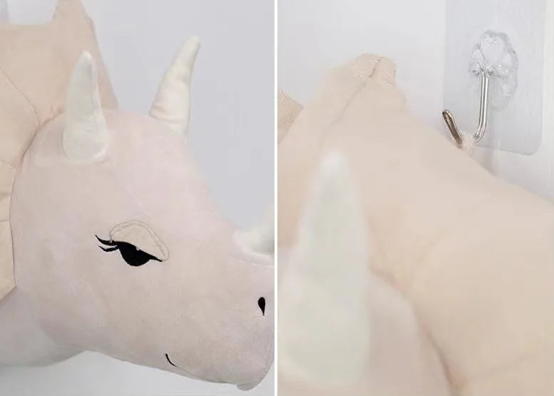 Adorable Elephant Head Wall Decoration | Charming Plush Toy