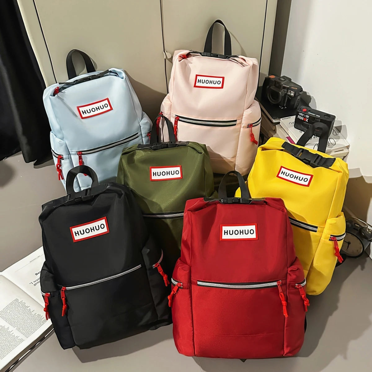 Couple's Backpack, Large Capacity, Lightweight Outdoor Travel Backpack, Fashionable School Bag for Female College Students, High School Students, Junior High School Students, for Class and Sports