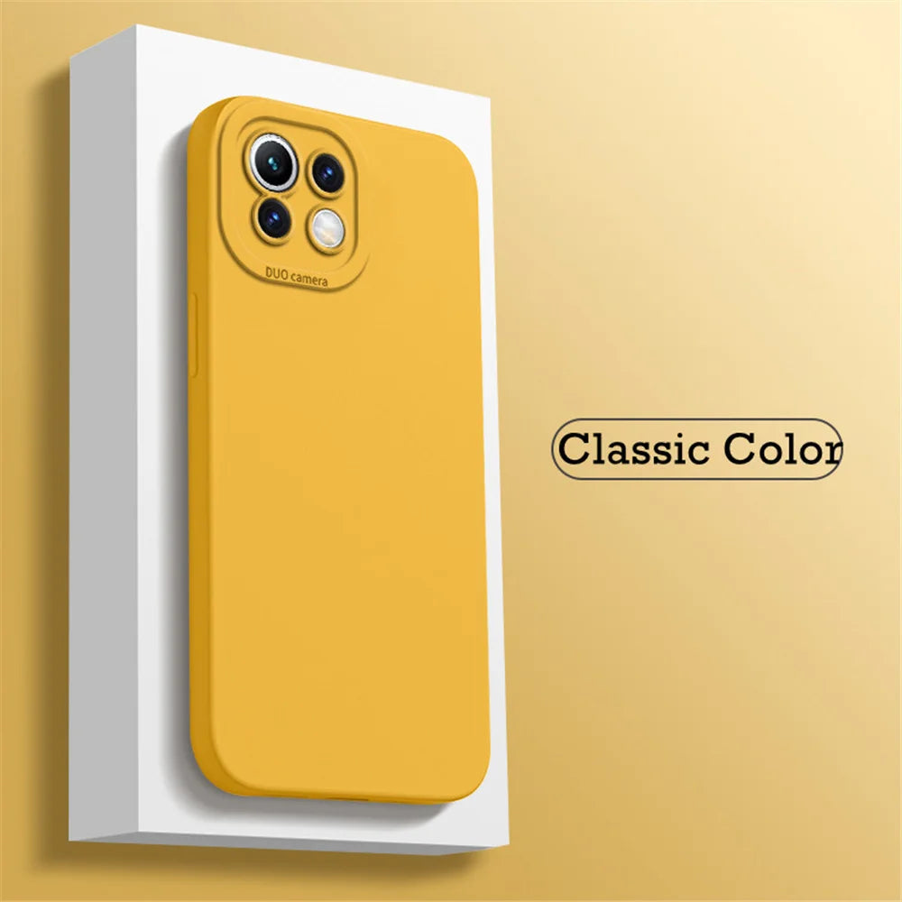 Fashion Lens Protection Phone Case for Xiaomi 17 Pro Max 12 13 13T 14 15 Pro Square Candy Built-in Fluff Shockproof Soft Cover