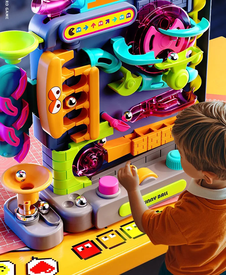 Children's Interactive Montessori Toy | Rolling Ball Track Game