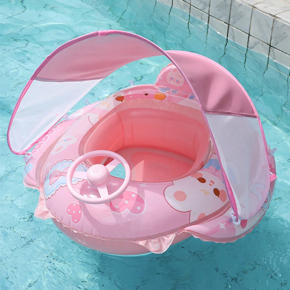 Detachable Sunshade Pool Float | Inflatable Swim Fun for All Ages