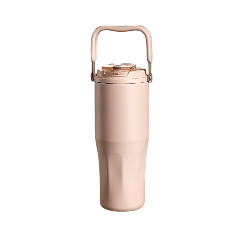 800ML Insulated Travel Tumbler with Straw & Tea Infuser | Leakproof Design