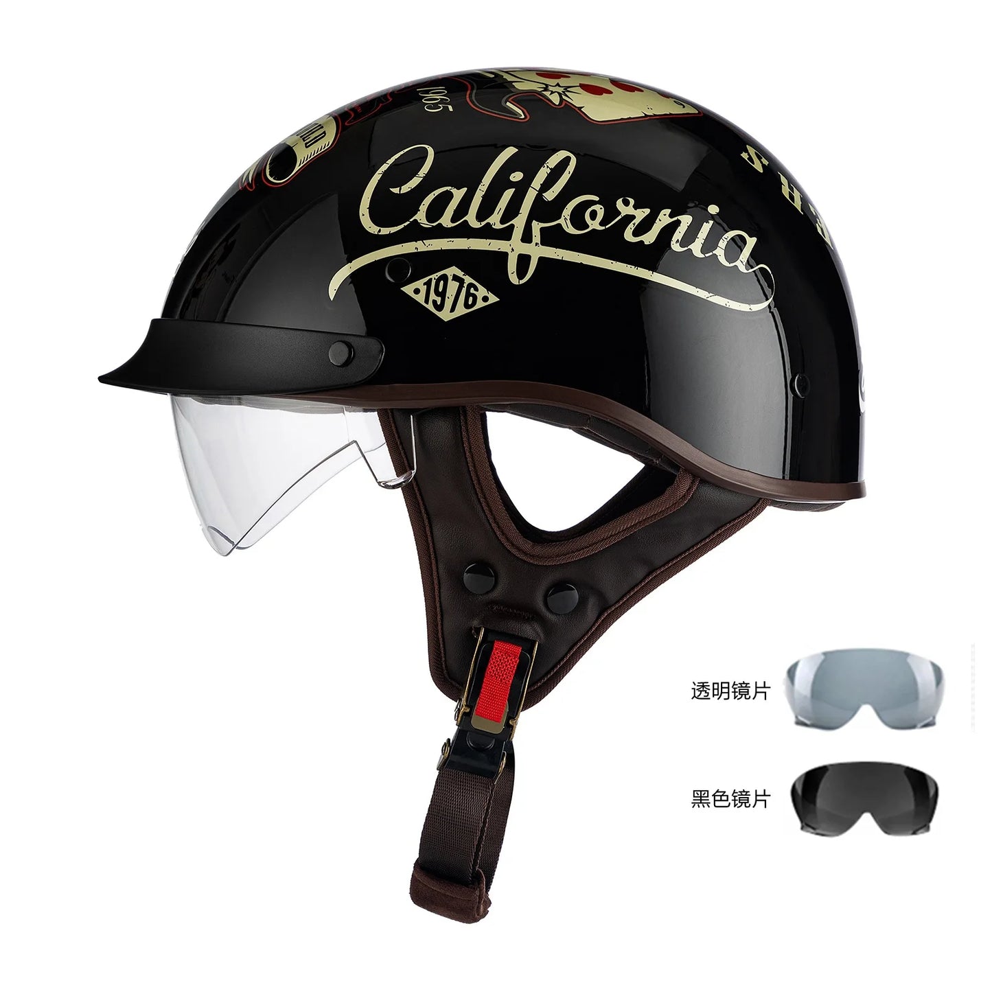 Classic Retro Half-Face Motorcycle Helmet for Riders