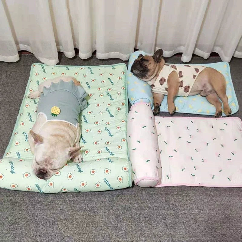 Summer Ice Silk Pet Cooling Mat | Non-Slip Washable Dog Bed