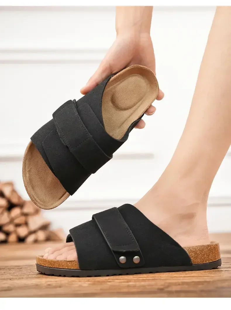Men's Cork Slippers | Stylish Comfortable Summer Beach Slides