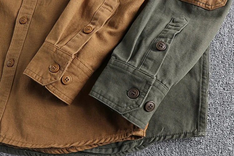 Men's Casual Woven Cotton Long Sleeve Shirt | Stylish & Comfortable