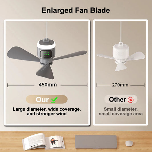 12000mAh Portable Camping Fan with Remote Control | Cool & Light