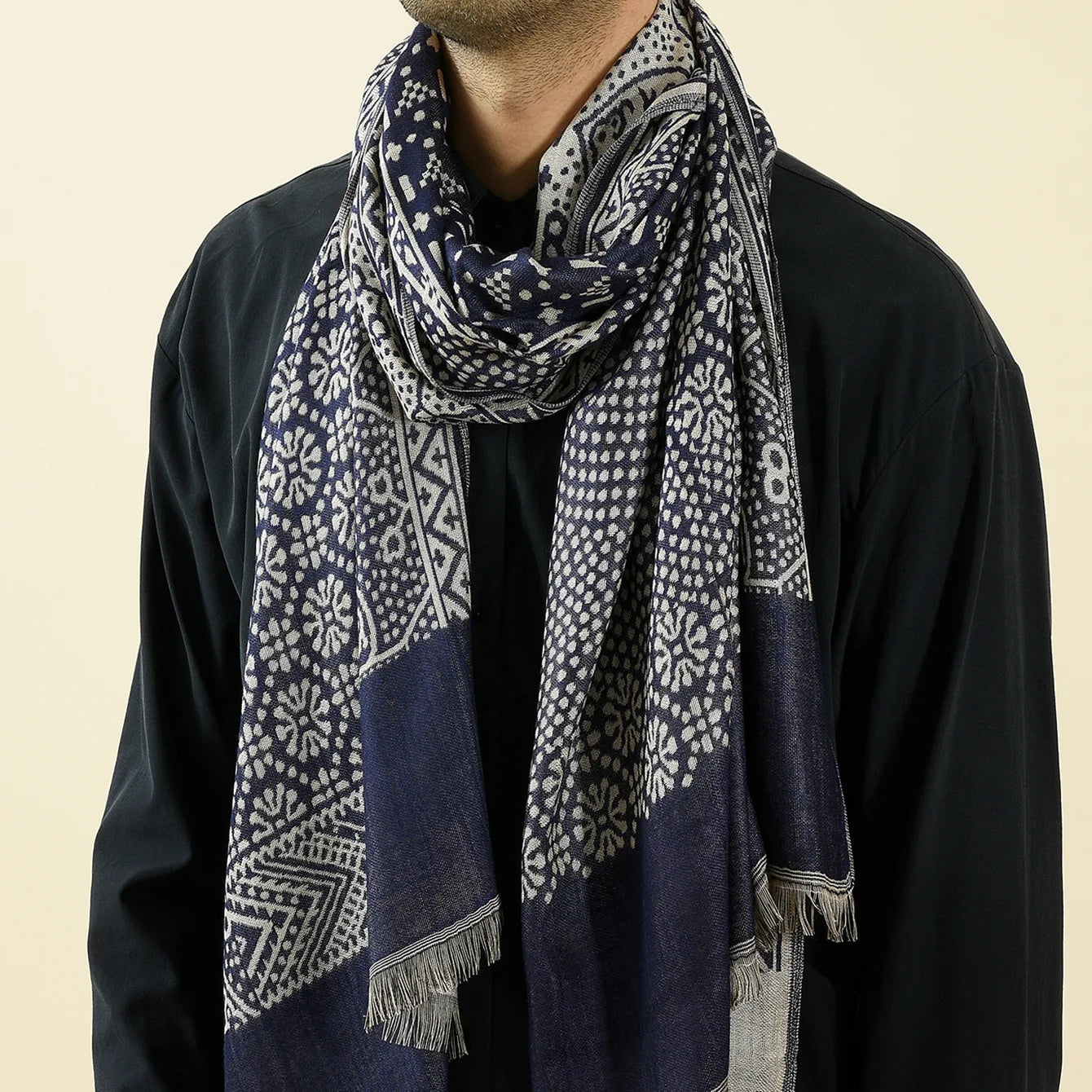 Paisley Pashmina Men's Scarf | Cozy Winter Accessory for Style
