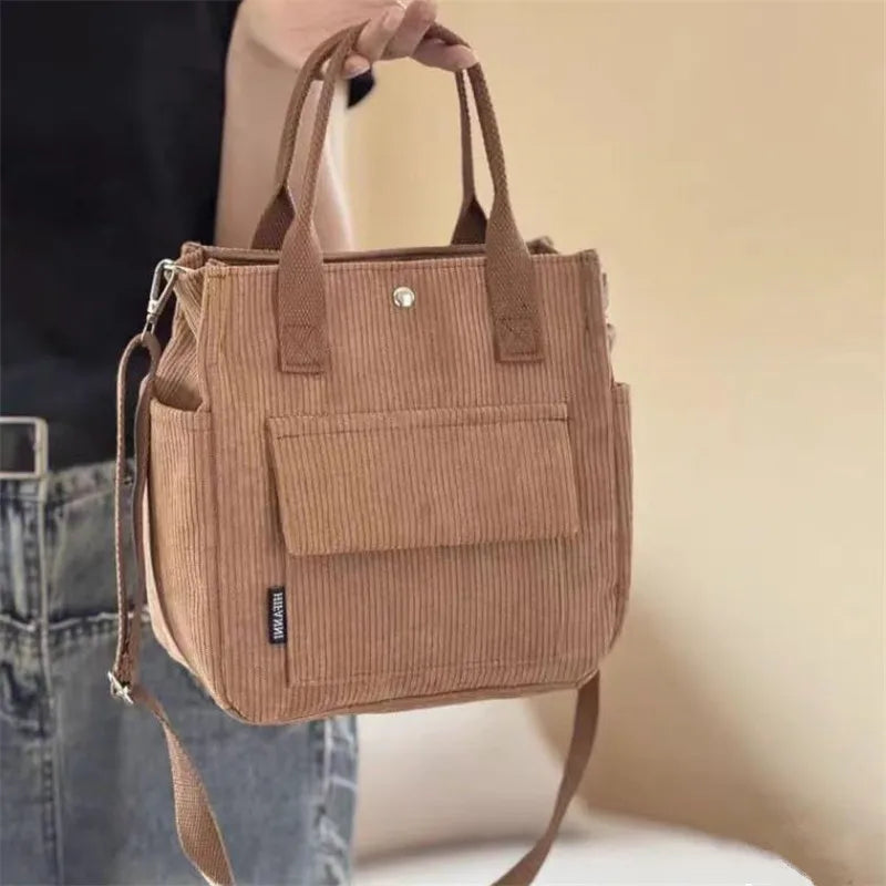 Elegante Bolso de Pana Lavable a Mano | Accesorio Versátil para el Día a Día