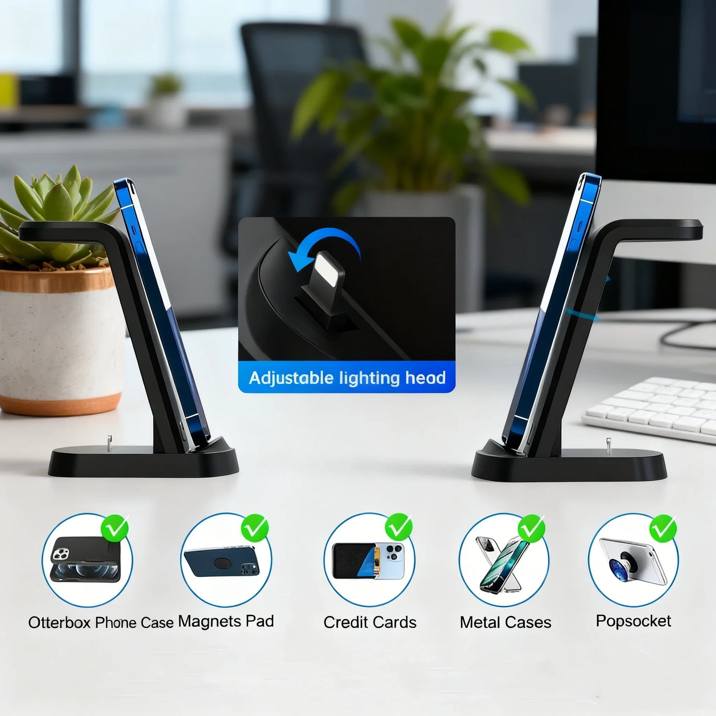 18W 3-in-1 Wireless Charging Station for iPhone, Watch & AirPods