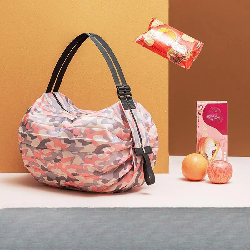 Portable Foldable Tote Bag | Reusable Shopping Shoulder Bag