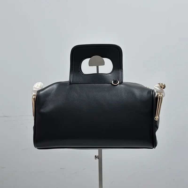 Luxury Retro Clip Handbag | Elegant Large Capacity Crossbody Bag