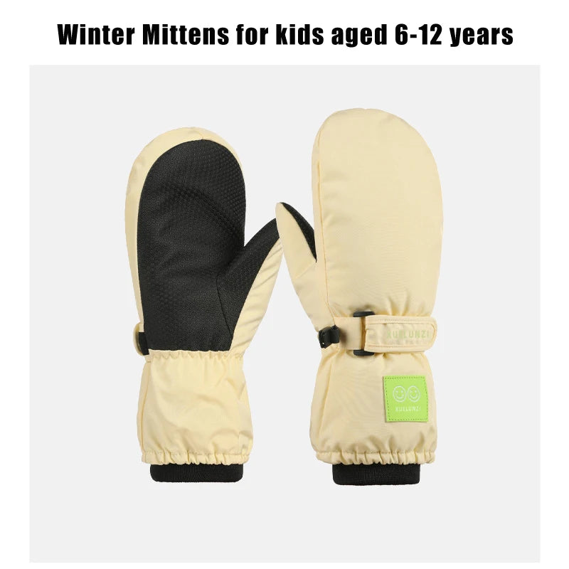 Waterproof Kids Ski Mittens | Warm Insulated Gloves for Winter Fun