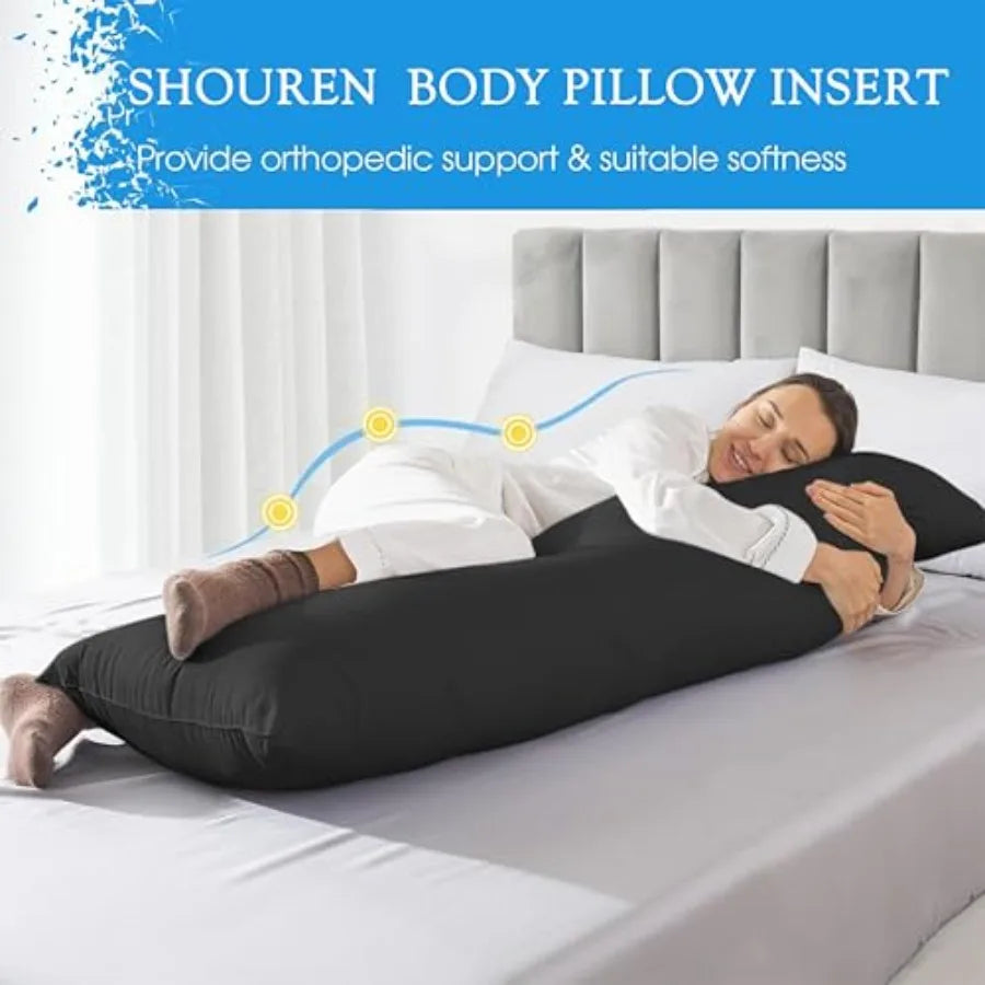 Cooling Cotton Body Pillow Insert | Soft Full Body Pillow