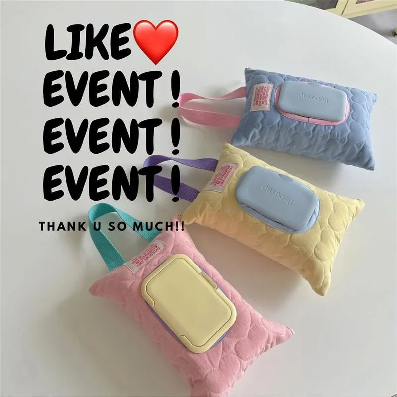Cute Portable Car Tissue Box | Hanging Tissue Cover for Strollers