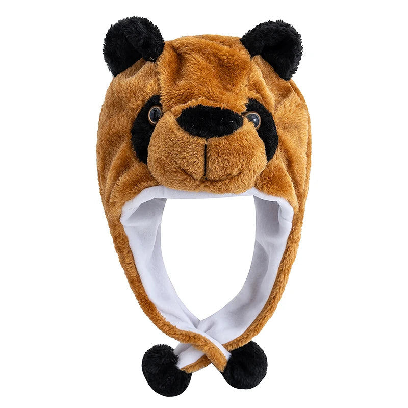 Unisex Funny 3D Bulls Head Plush Winter Beanie | Cozy Cartoon Hat