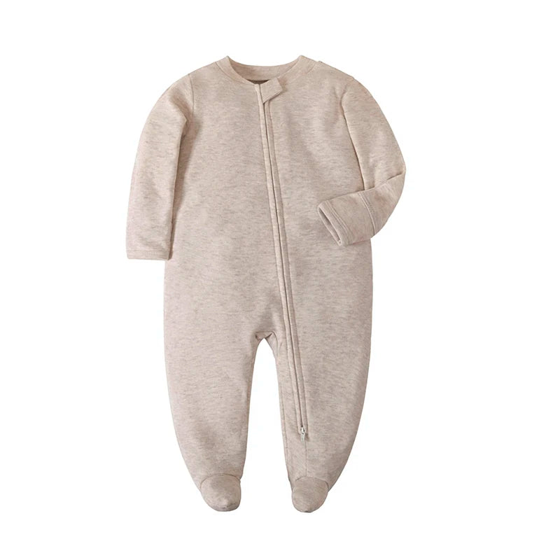 Unisex Newborn Cotton Footed Pajamas | Comfortable Long Sleeve Romper