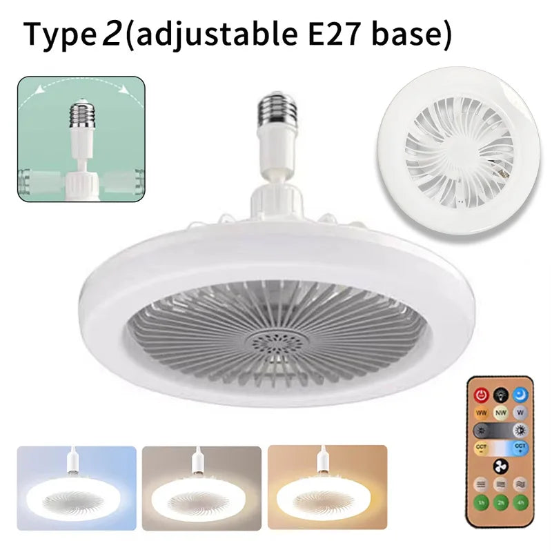 2 In 1 Ceiling Fan Lamps | Adjustable LED Decorative Light