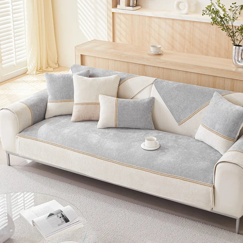 Soft Chenille Non-Slip Sofa Seat Cover for Ultimate Comfort