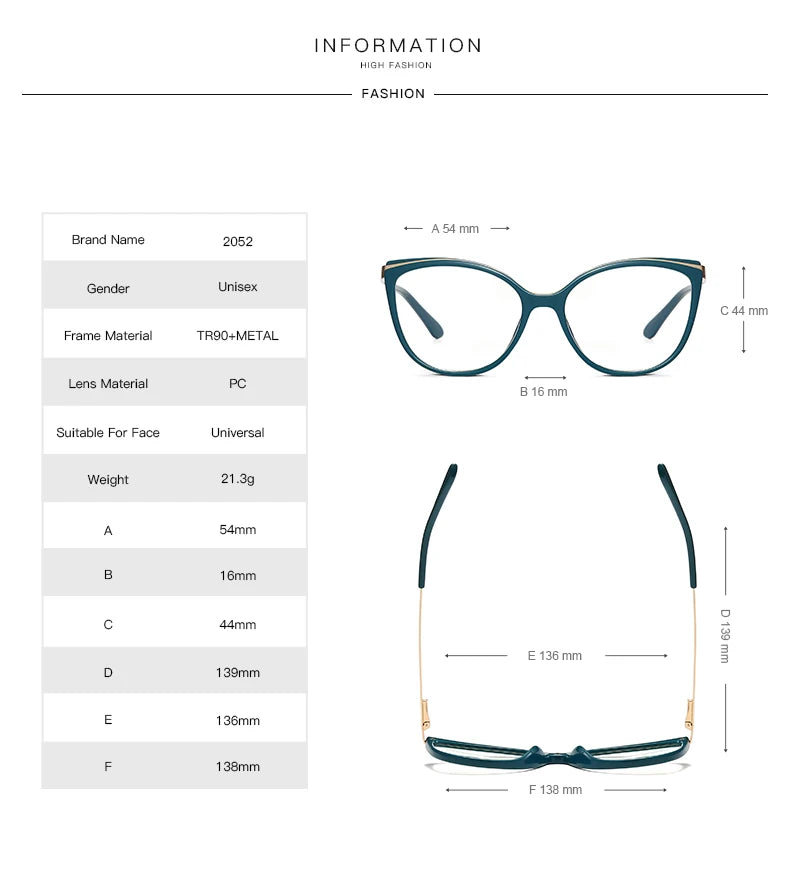 Trendy Butterfly Eyeframe Glasses for Women | Anti Blue Light 2026