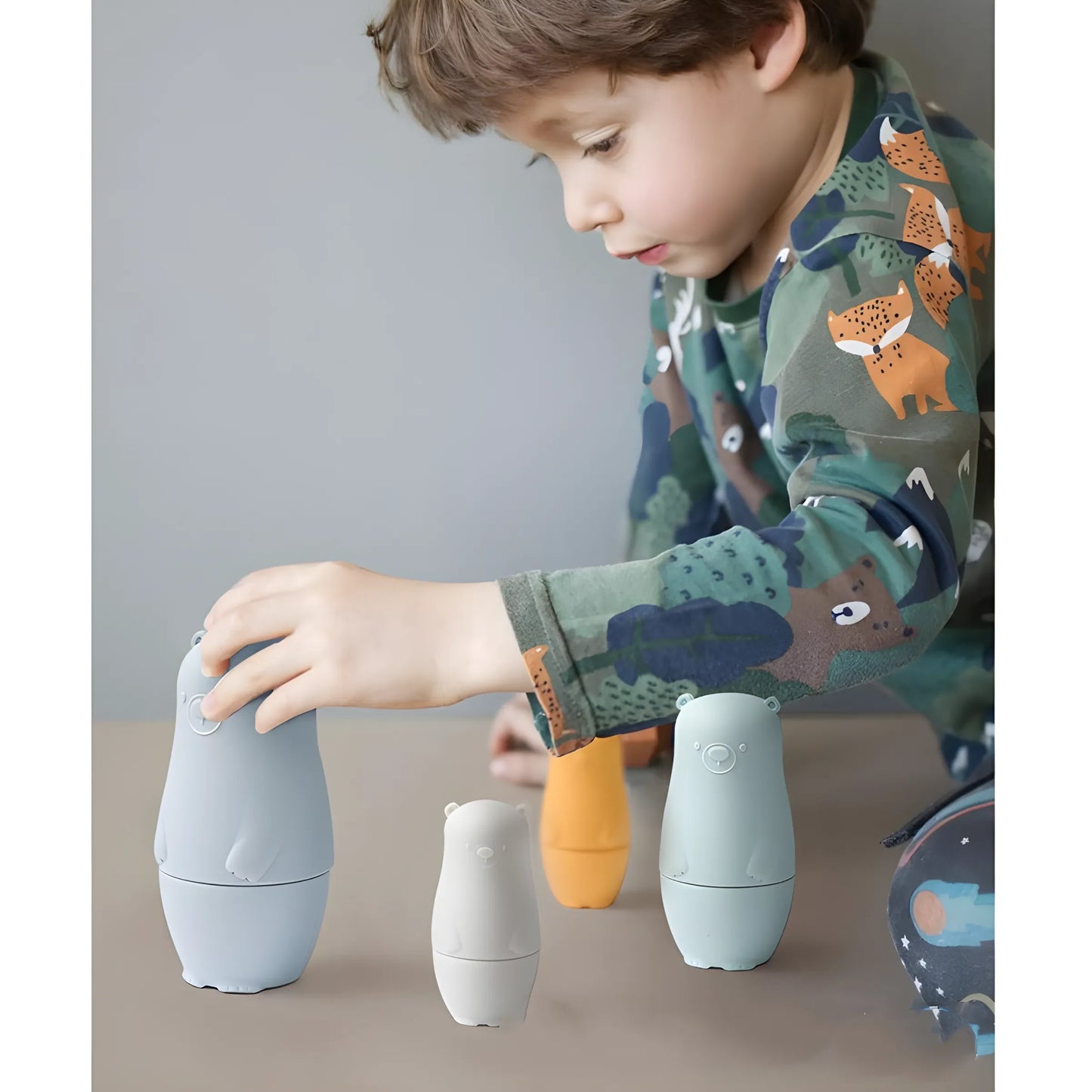 5pcs Silicone Stacking Puzzle Toys | Fun Nesting Toys for Kids