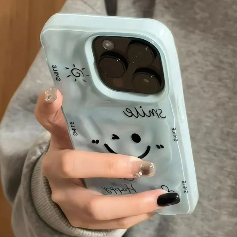 Funny Cartoon Face Phone Case | Colorful TPU Cover for iPhone