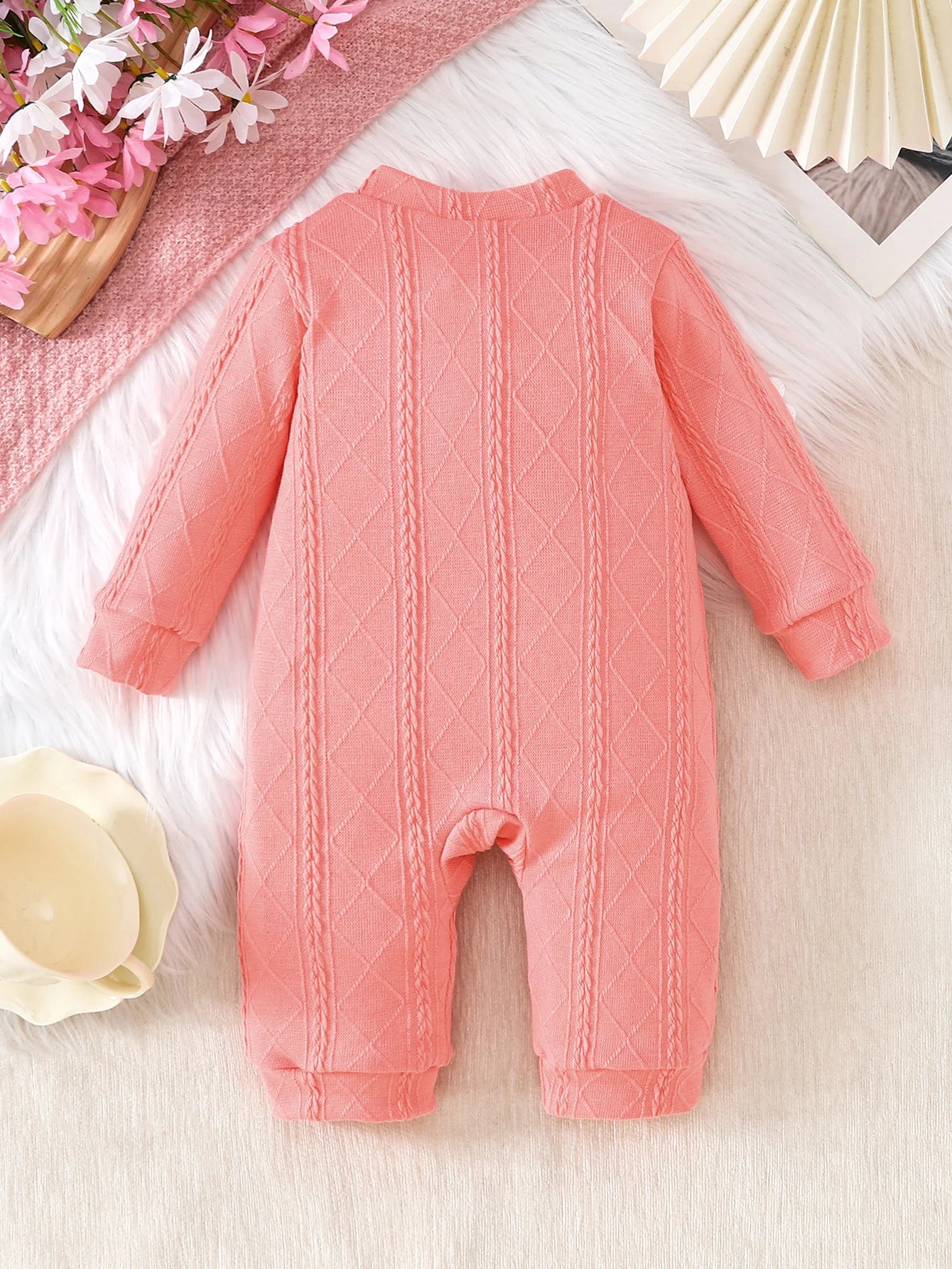 Baby Boys' Cartoon Fleece Romper Set | Cozy Onesie & Hat