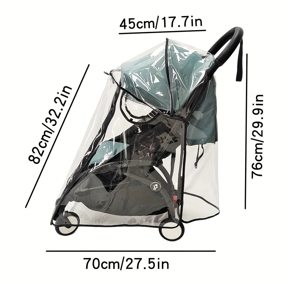 Premium Stroller Rain Cover with Dual Ventilation Holes & Double Zippers | Essential Outdoor Accessory for Babies & Toddlers