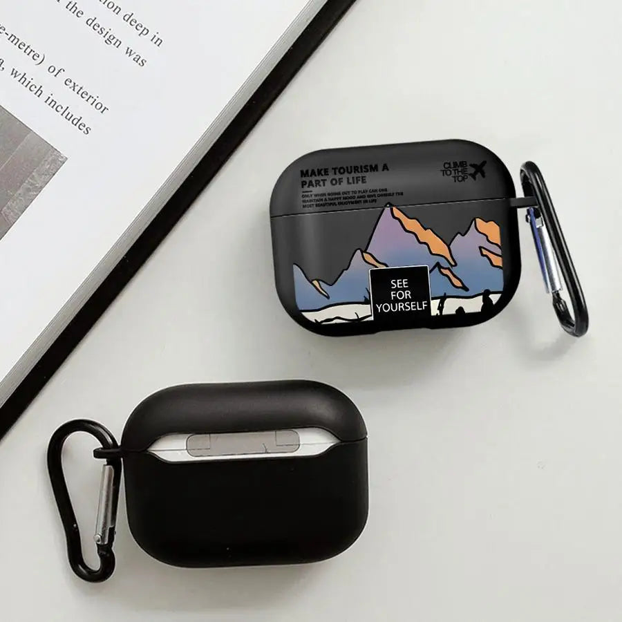 Protective Case for AirPods | Stylish Landscape Airplane Art