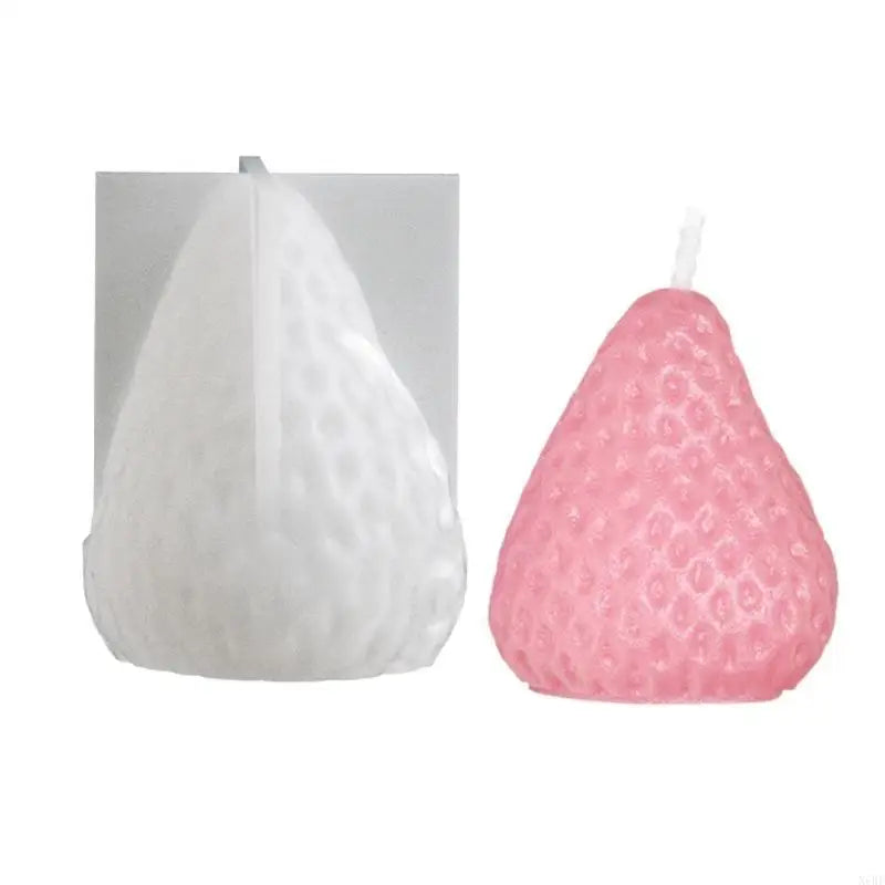 3D Strawberry Aromatherapy Candle Silicone Mold | DIY Gift Maker