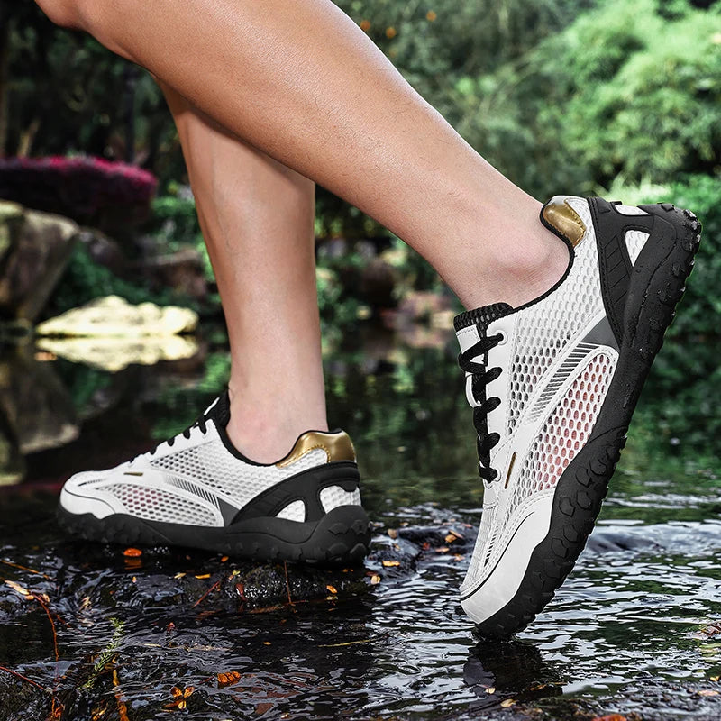 Casual Wide-Toe Men's Walking Sneakers | Breathable Comfort Shoes