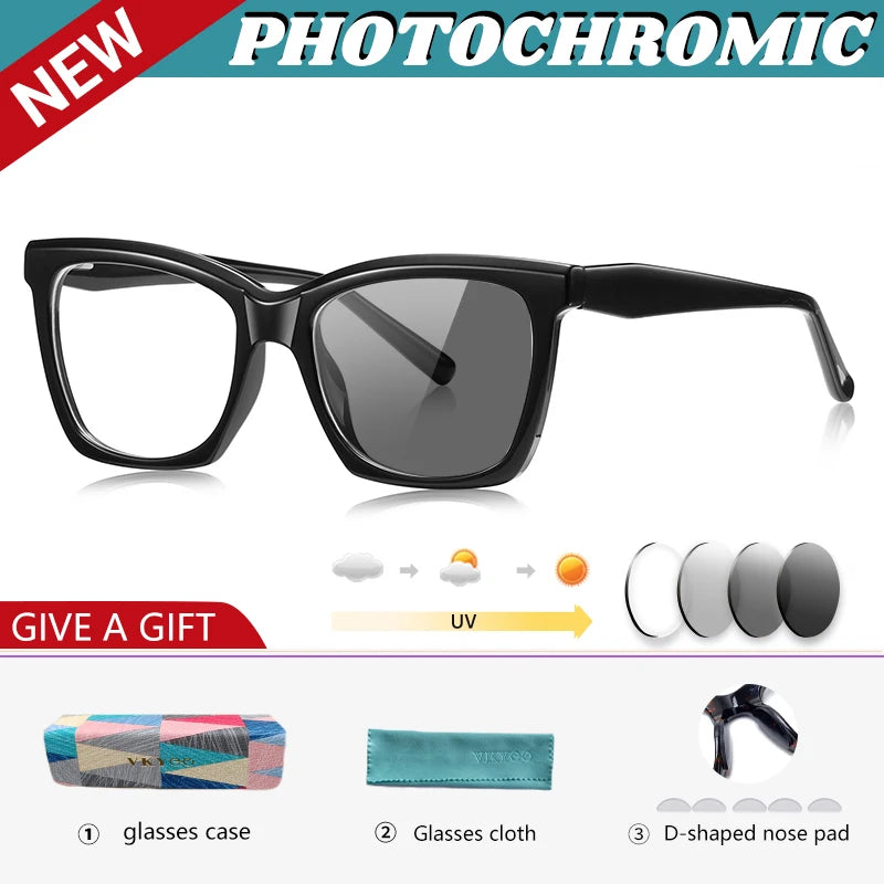Stylish Large Frame Women's Anti-Blue Light Reading Glasses
