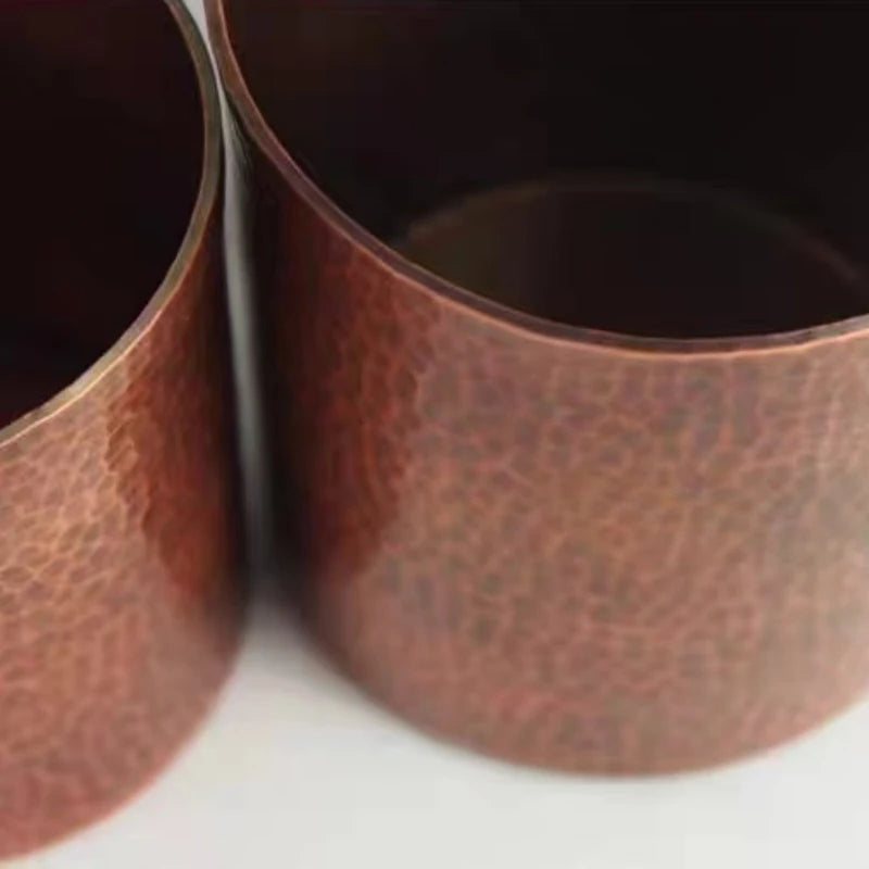 Vintage Copper Coffee Mug | Hammered Texture Beer & Tea Cup