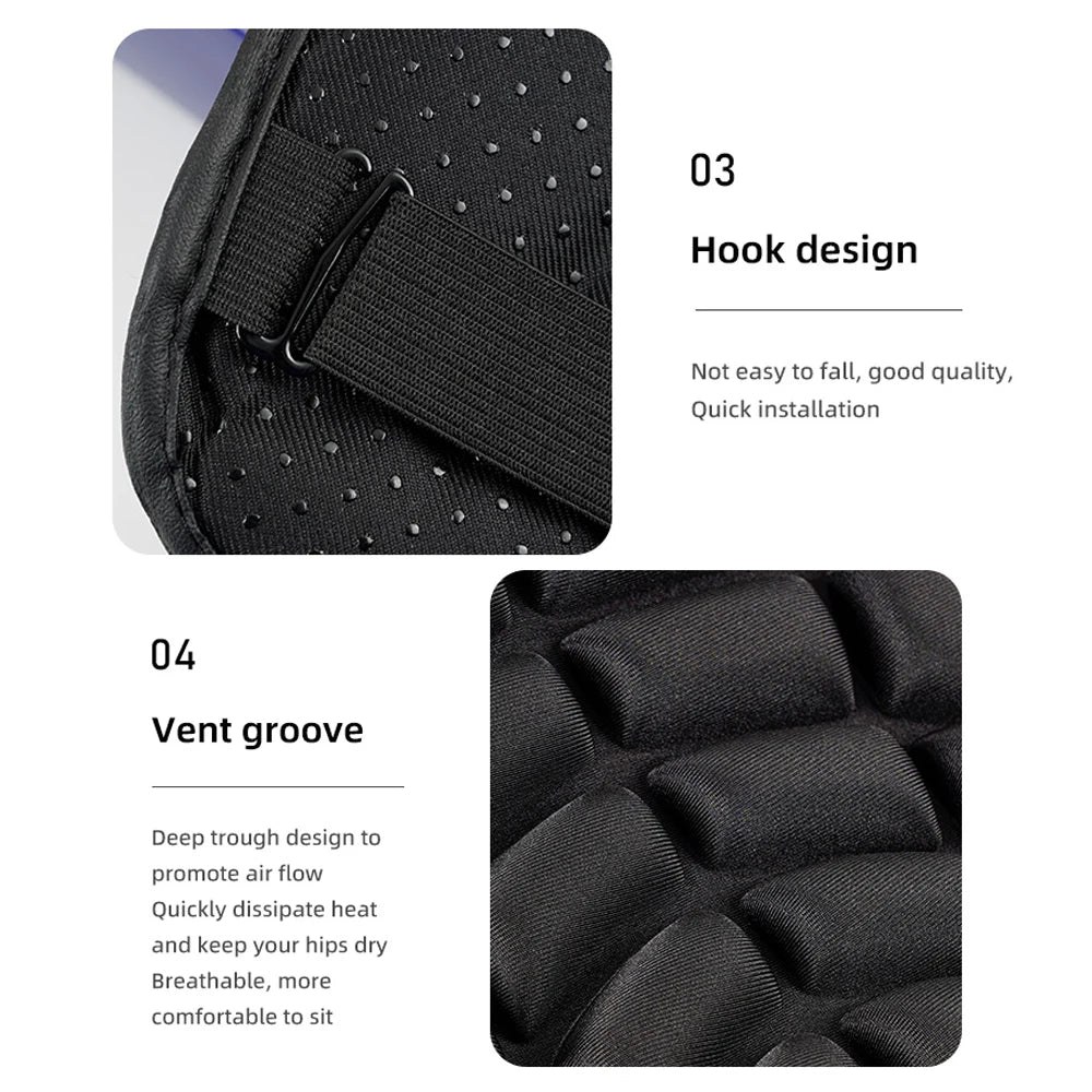 3D Gel Motorcycle Seat Pad | Universal Breathable Cushion