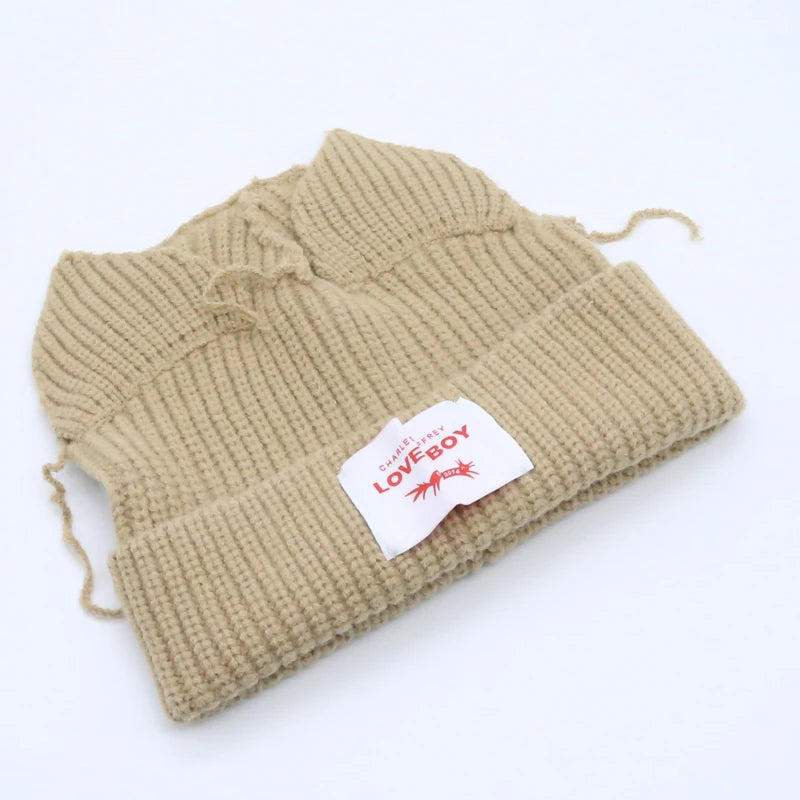 Unisex Long Fox Ears Knitted Beanie | Y2K Bunny Rabbit Hat