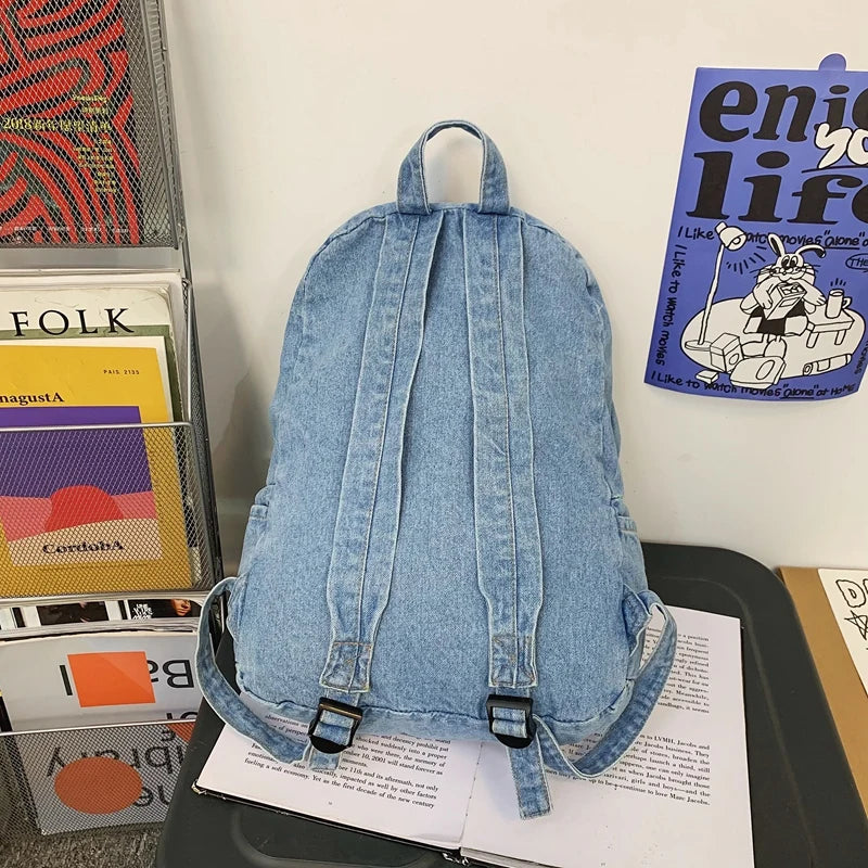 Trendy Denim Backpack for Students | Durable & Stylish Design