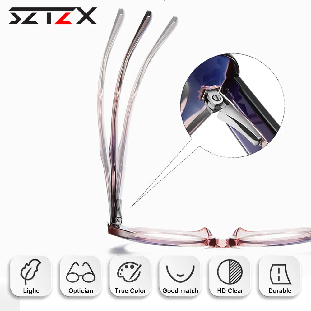 Stylish Retro Cat Eye Prescription Glasses | Anti-Blue Ray Protection