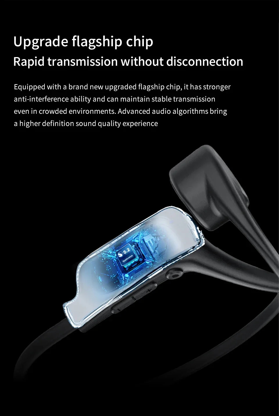 Wireless Bone Conduction Earphones | Waterproof Sports Headphones