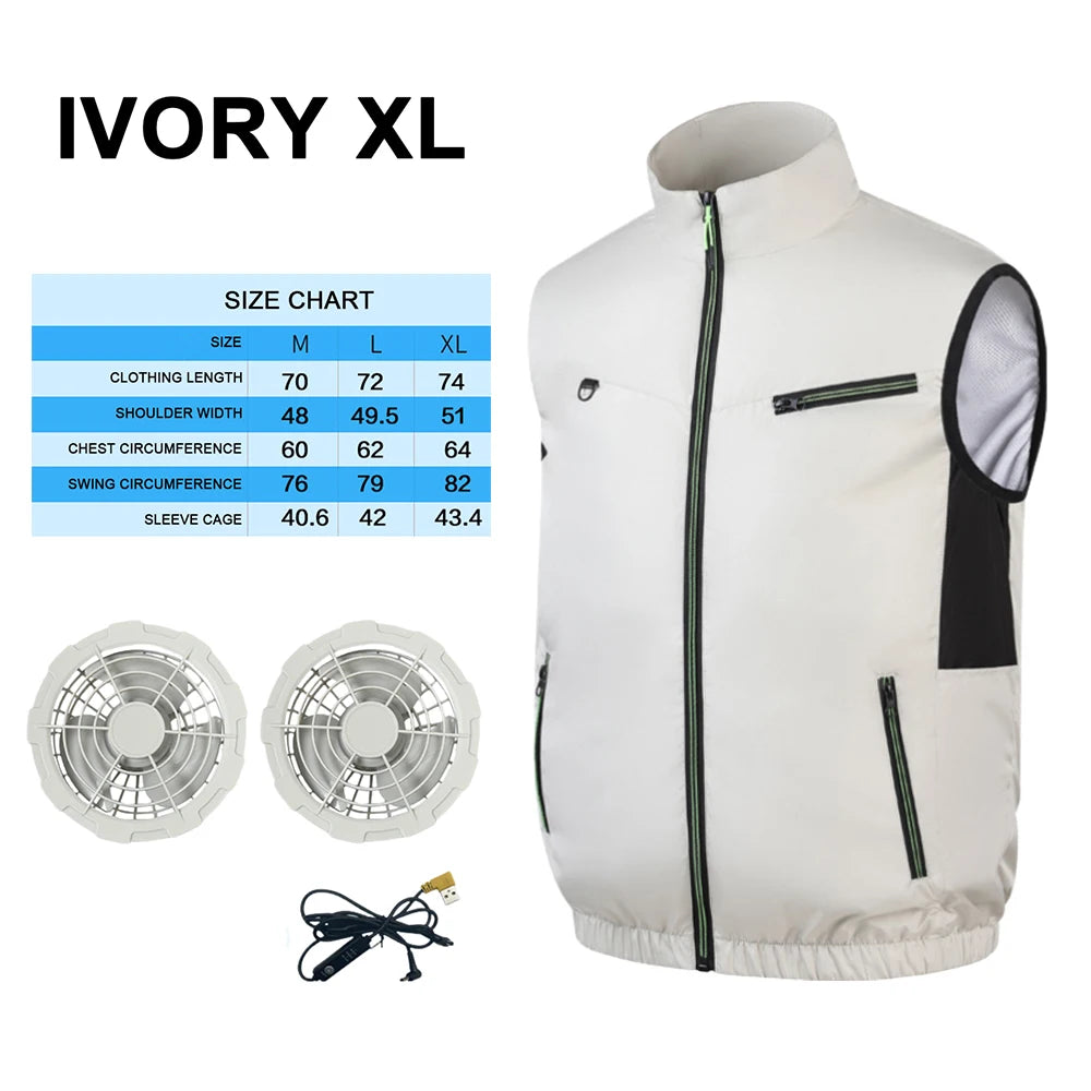 Cooling Fan Vest for Summer | Breathable Heat Resistant Jacket