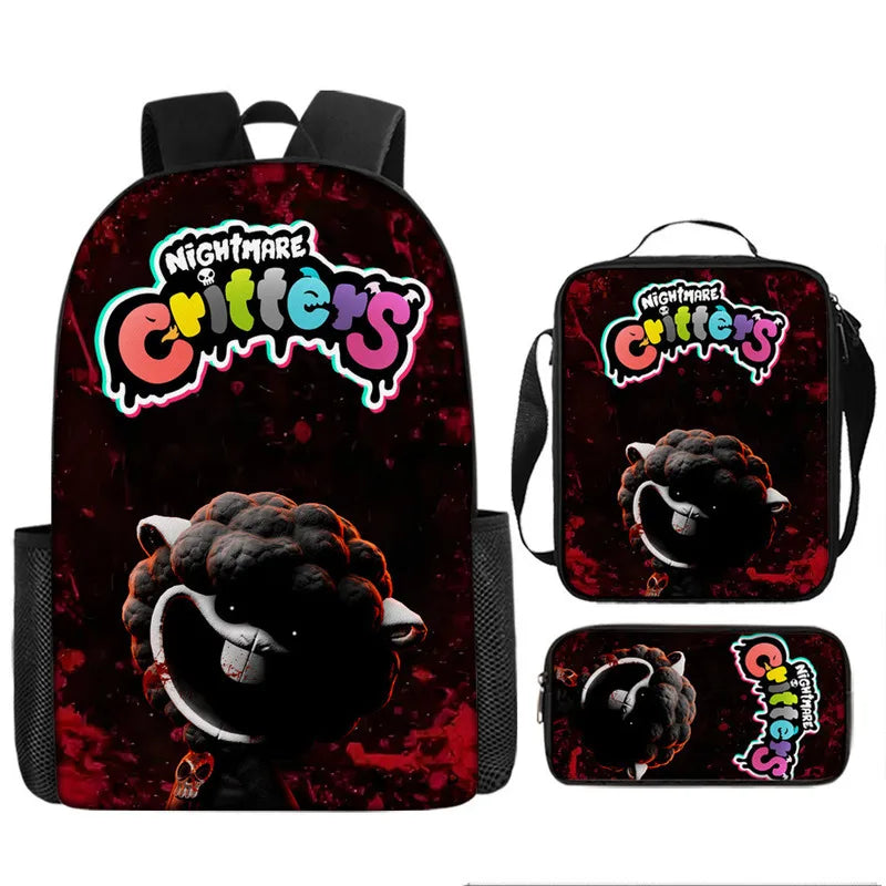 3-Piece Horror-Themed Backpack Set | Unique School Essentials